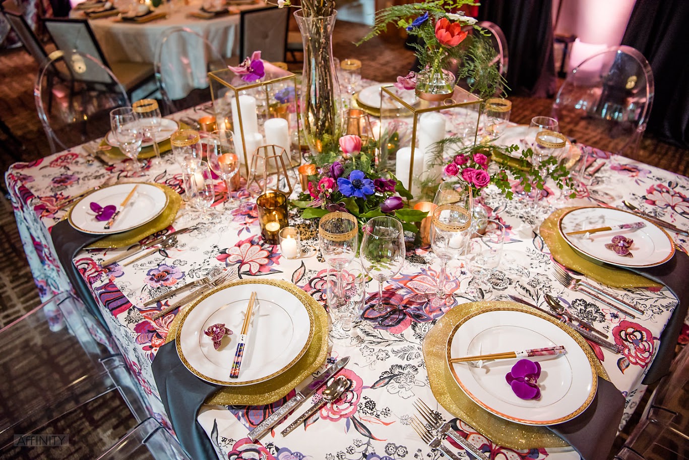 Bold Pattern Party Table Decor | BBJ Linen