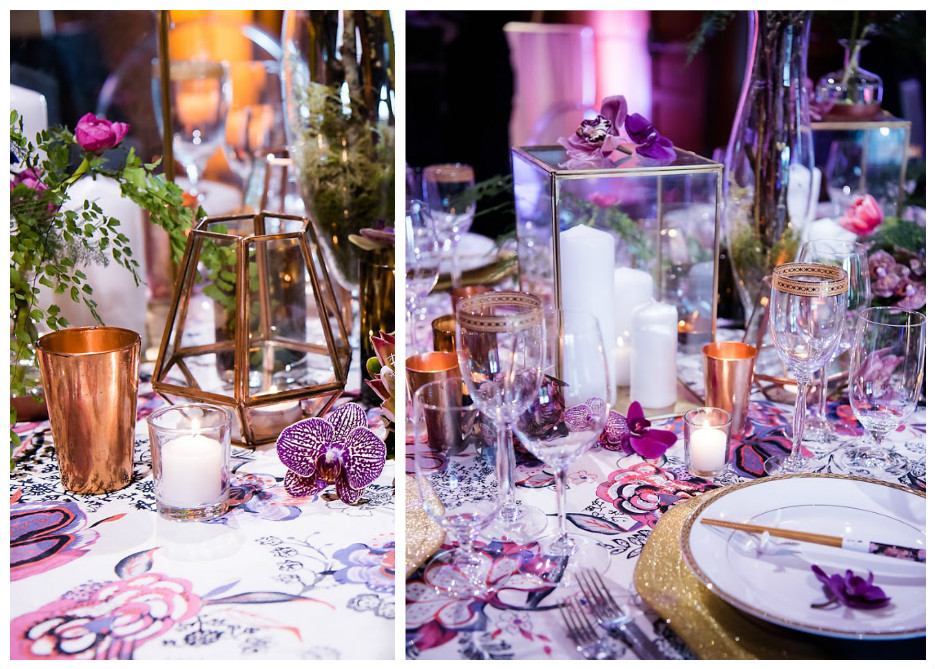 Bold Purple Orchid Party Tablescape Event Decor | BBJ Linen