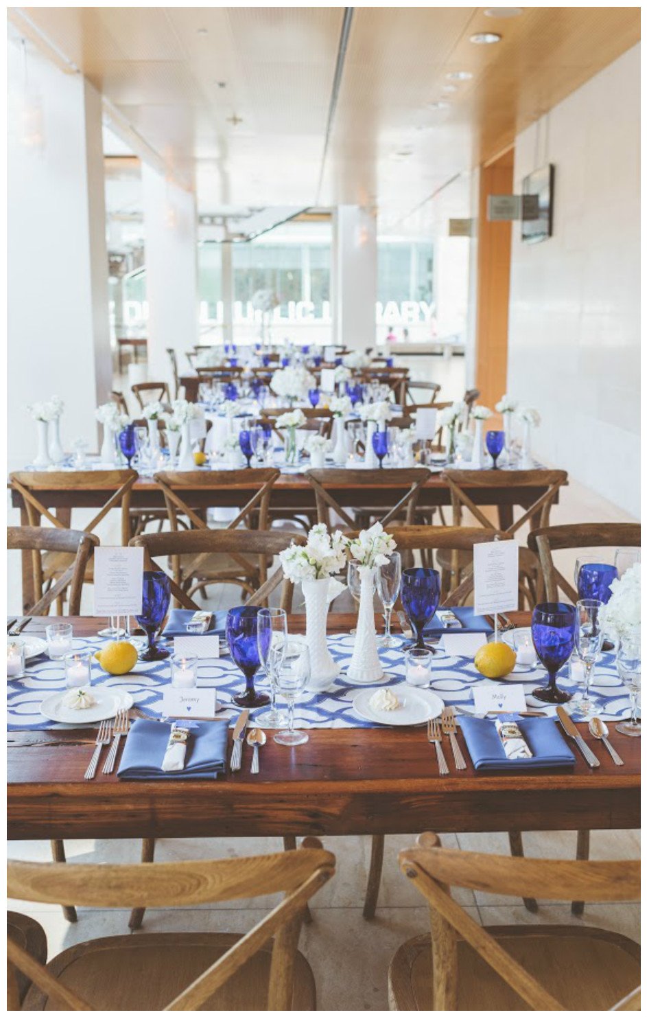 Royal Blue Miramar Table Decor | BBJ Linen