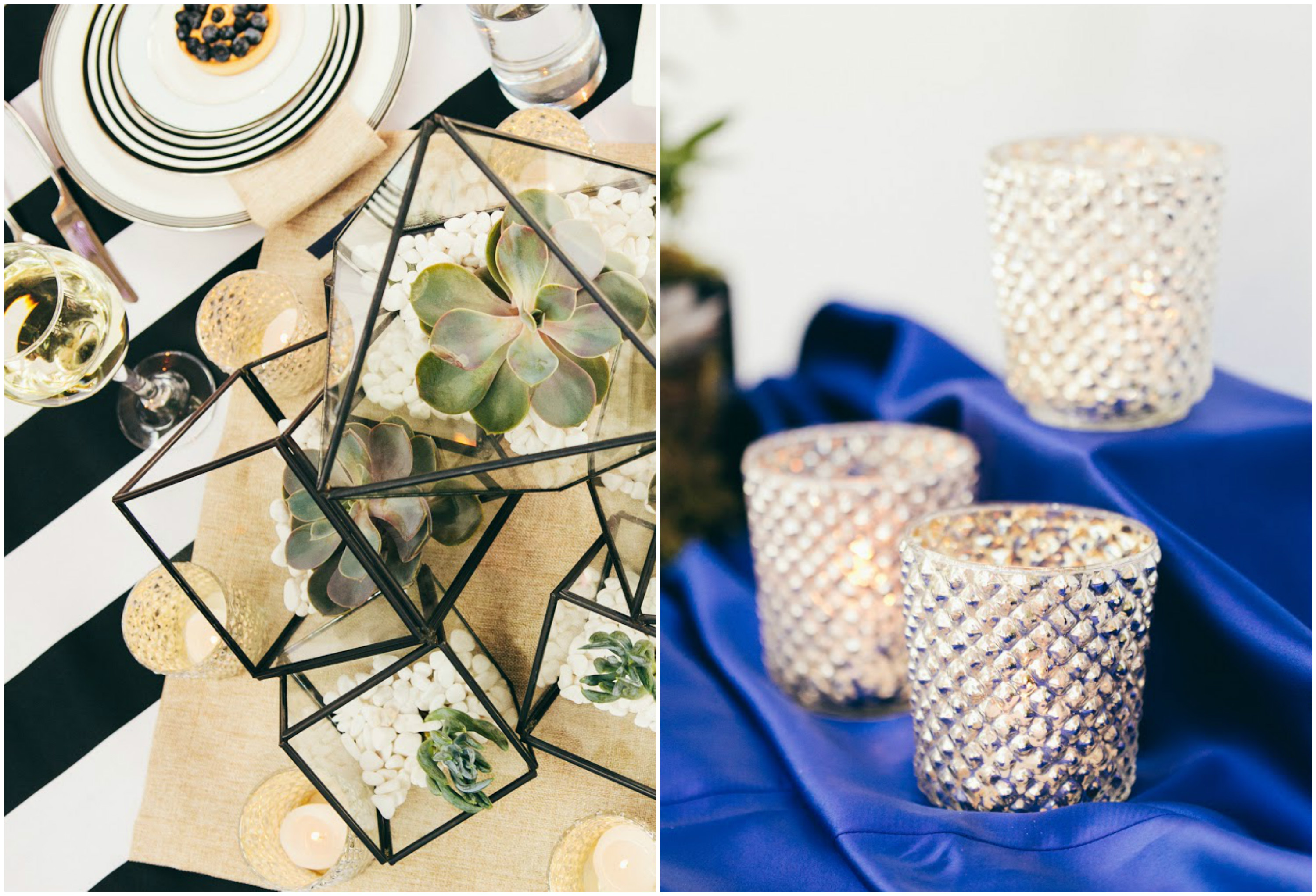 Black and White Stripe Table Decor | BBJ Linen