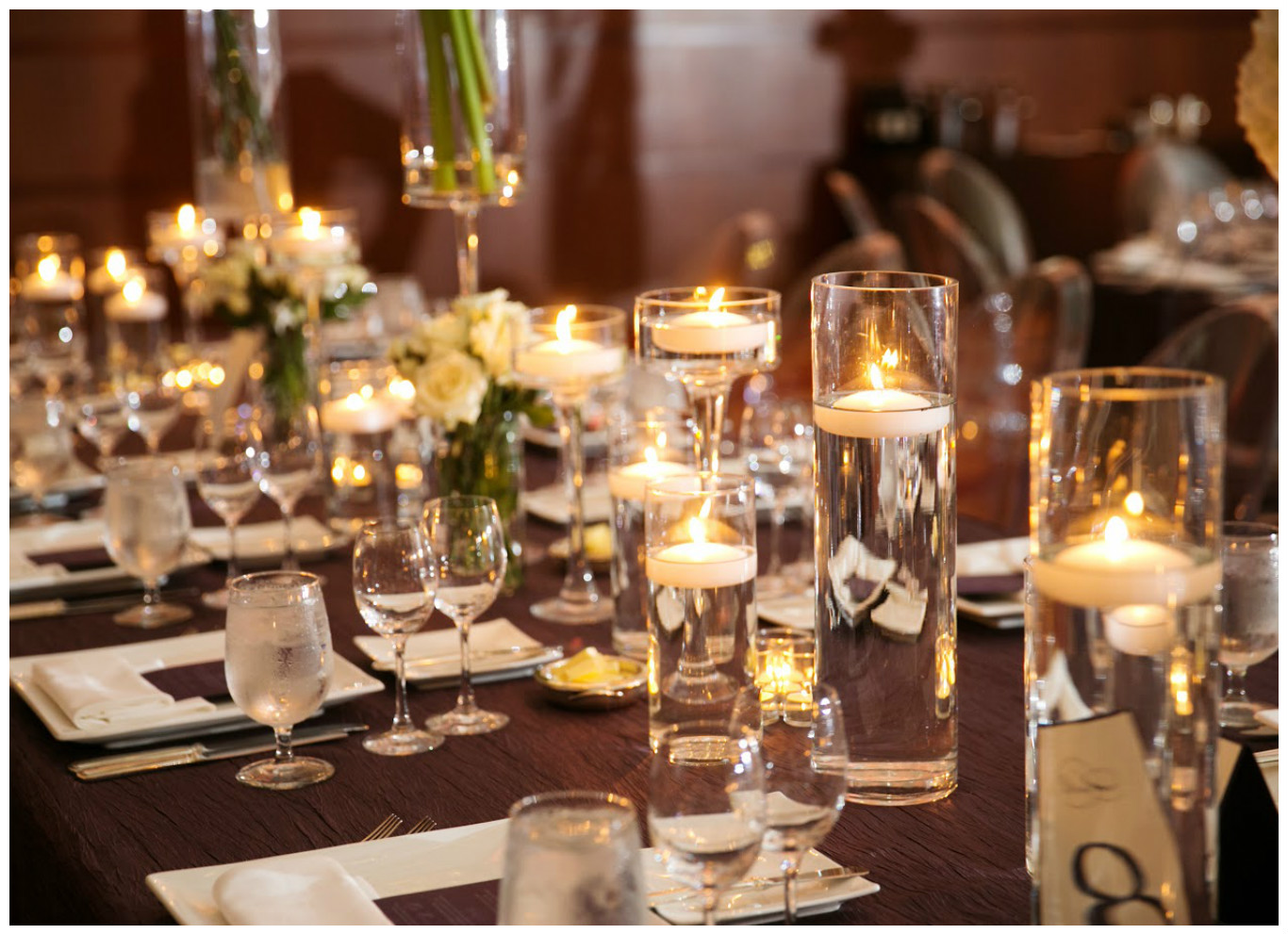 Candle Centerpiece Event Decor | BBJ Linen