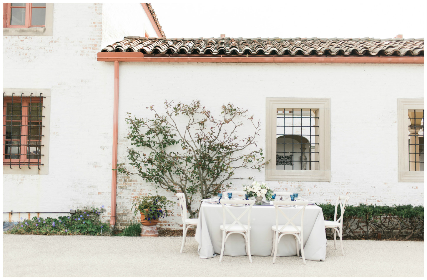 Silver Duet Table Linen White Wedding Decor | BBJ Linen