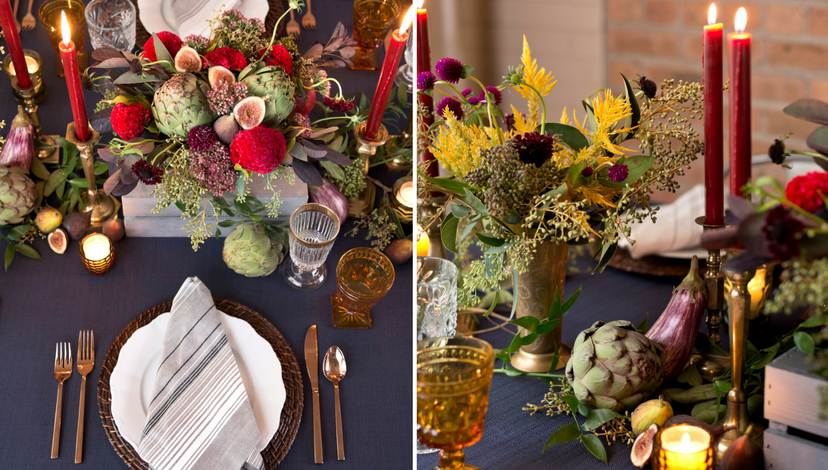Building Drama with Contrast in Fall Harvest Tablescape