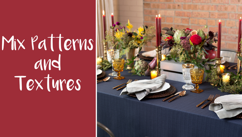 Mix Patterns and Textures in Your Event Decor for Autumn