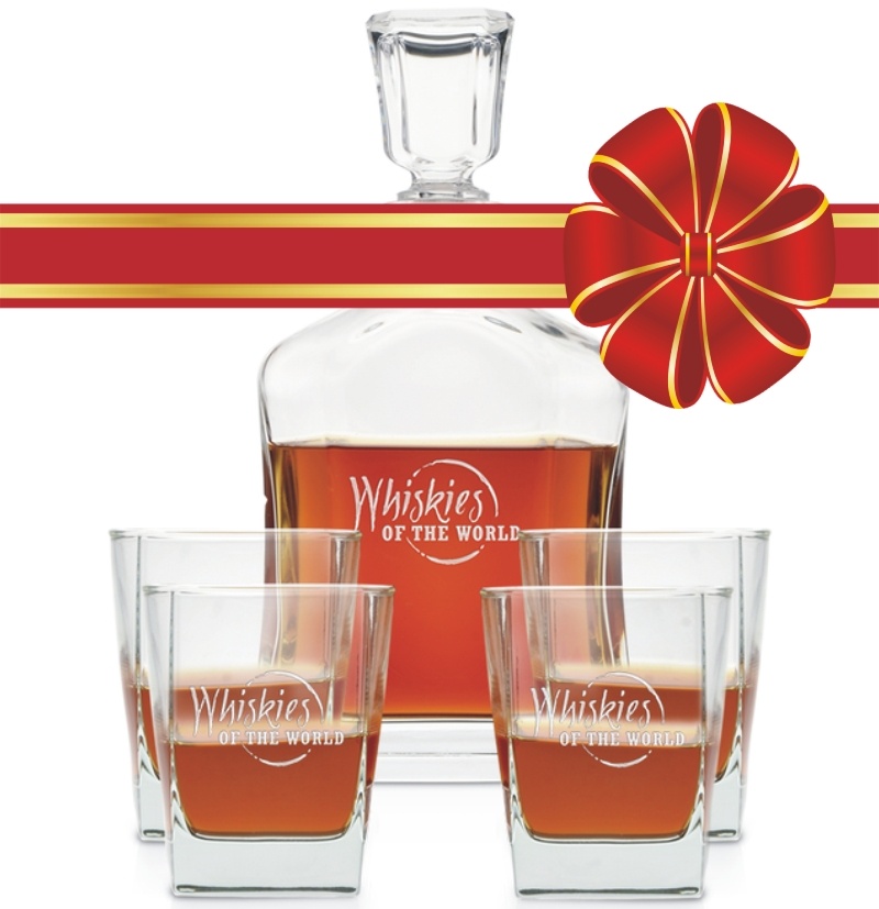 Engraved Decanter set with red ribbon.jpg