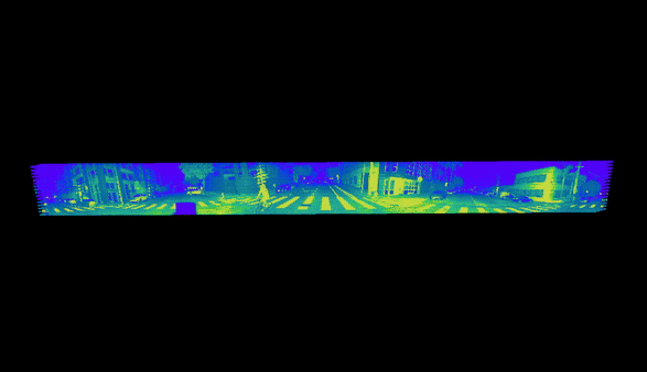 Visualizing structured lidar data from an OS1 sensor