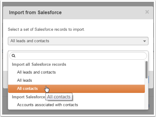 Importer de Salesforce
