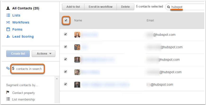 Búsqueda de HubSpot