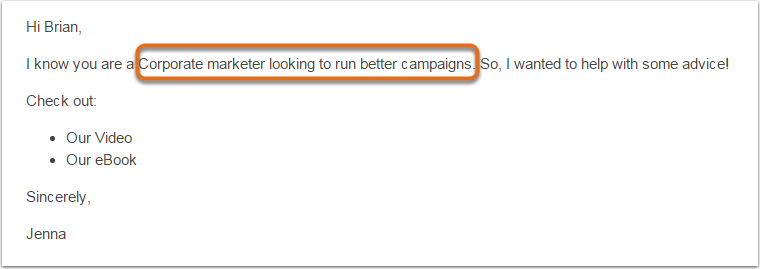 Personalization Example