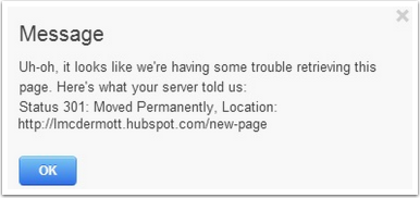 301 error