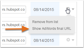 Mostrar URL final avanzada de AdWords