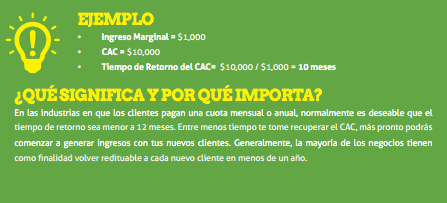 Ejemplo métrica clave