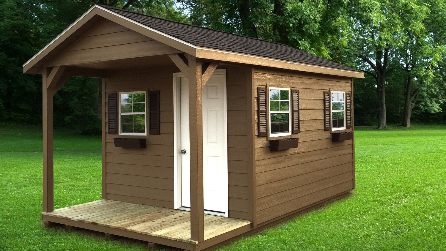 Porch Building Ranch Storage Building