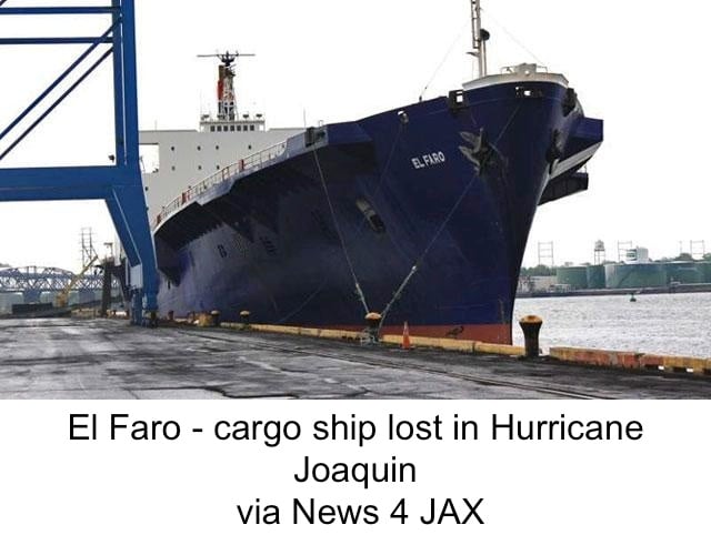 El Faro cargo ship lost in Hurricane Joaquin