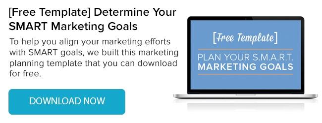 SMART Marketing Goals Template CTA