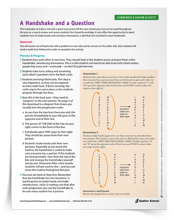 A Math Icebreaker Your Elementary Students Will Love