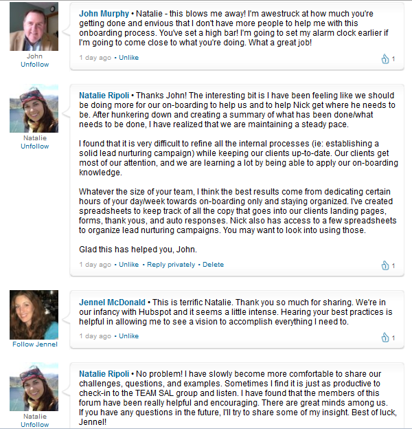 Hubspot VAR On-Boarding Linkedin Group Discussion