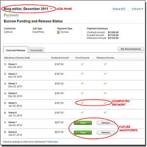 elance escrow job example pic