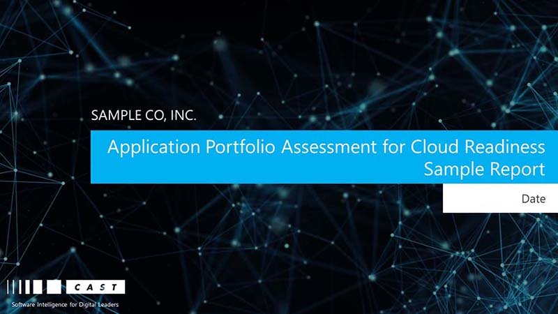 Application Portfolio Assessment for Cloud Readiness