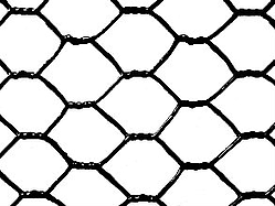 black vinyl coated hex mesh graphic