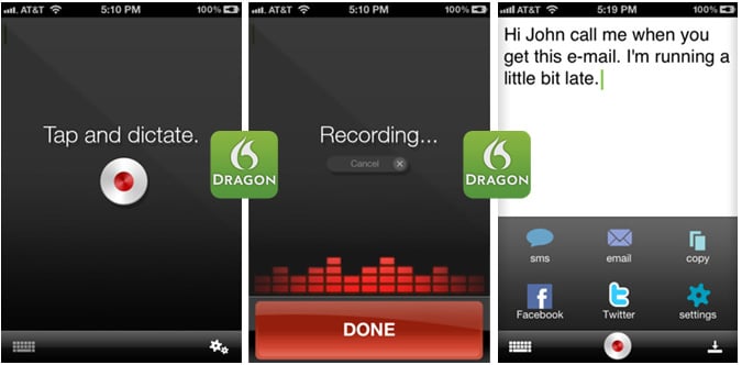 Dragon Dictation App