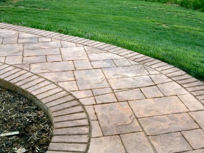 Stamped Concrete Vs Pavers Landscaping, Stamped Concrete Patio Cost Vs Pavers