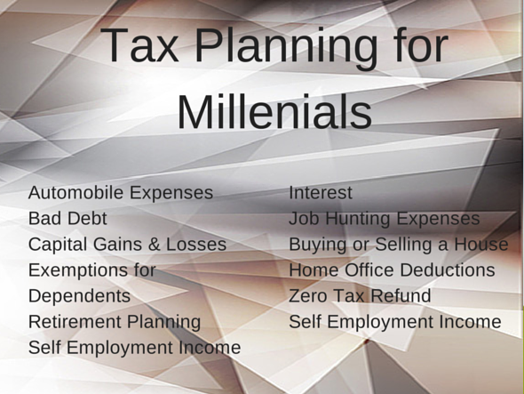 Tax Planning for Millenials(1)