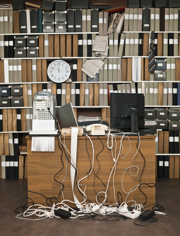 disorganized office