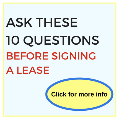 Ask These 10 Questions Before Signing a Lease