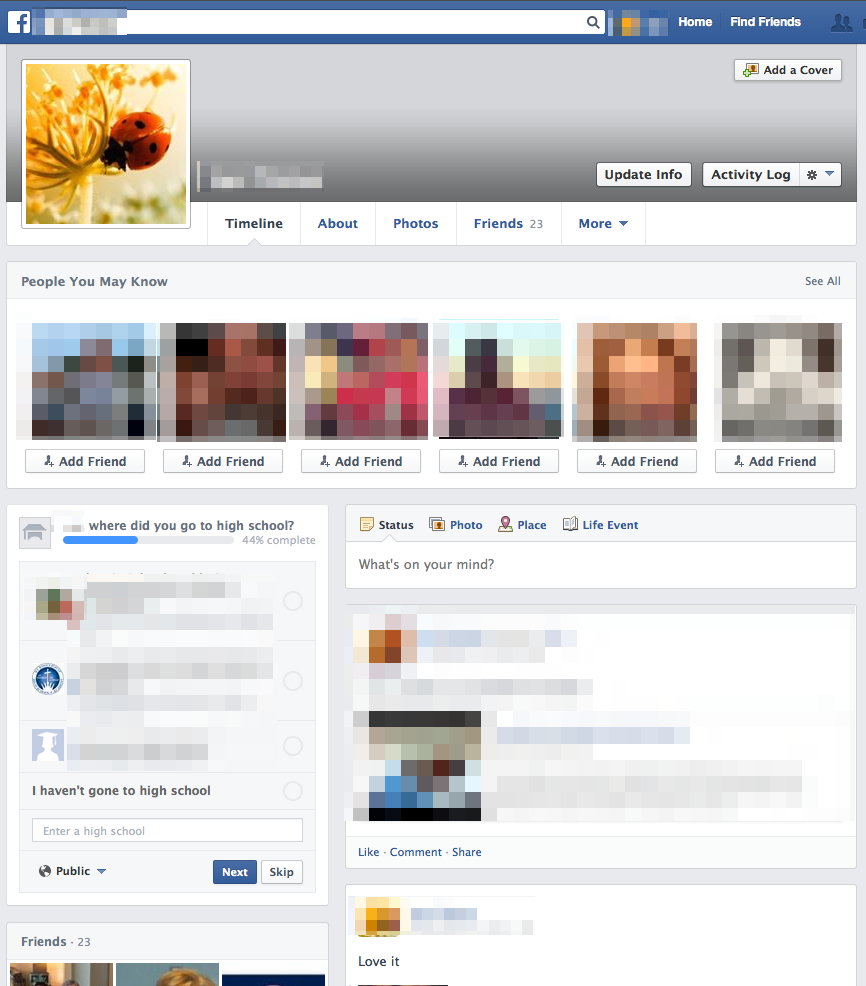 New Facebook Layout