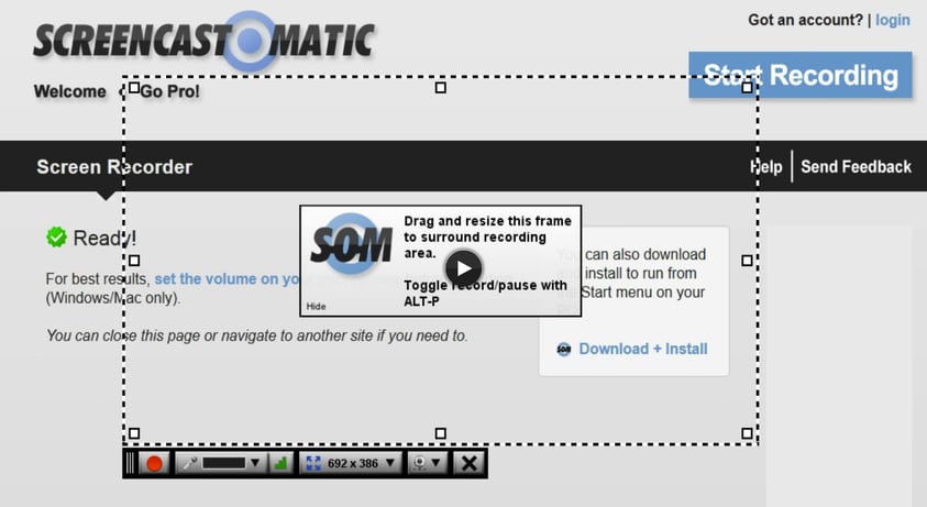 screencastomatic herramienta para videotutoriales