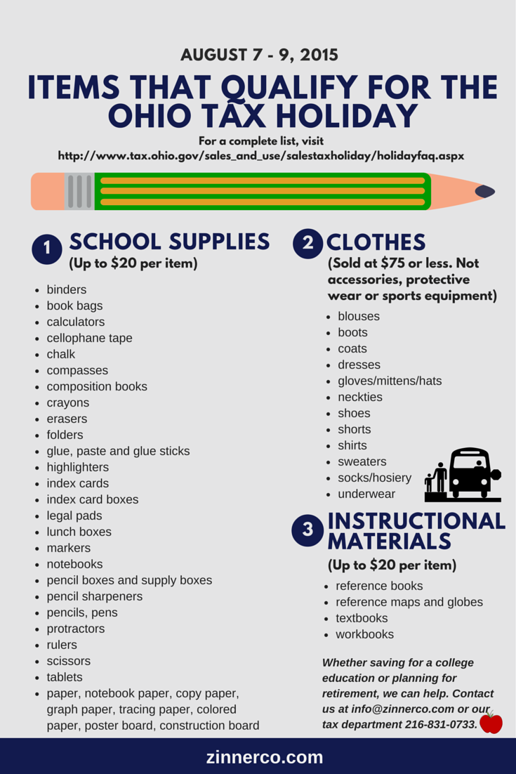 Sales tax holiday graphic
