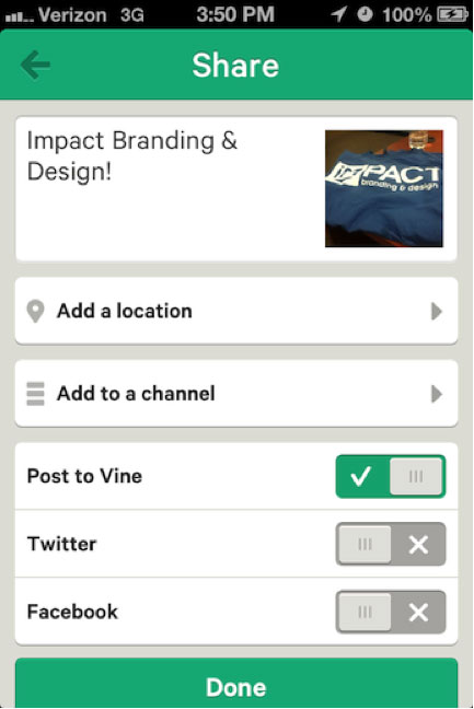 Sharing a Vine