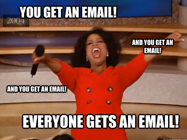 Oprah giving away emails
