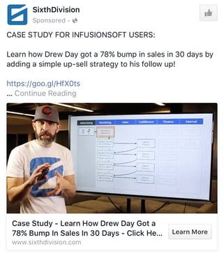 Sixthdivision B2B Facebook Ad Example
