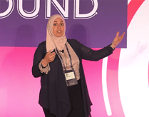 Photo of Ayat Shukairy speaking