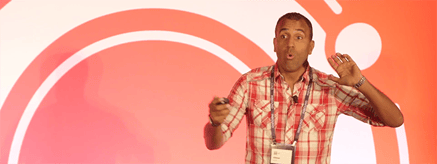 Photo of Keenan speaking