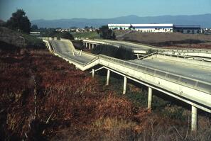 Earthquake causes bridge to collapse