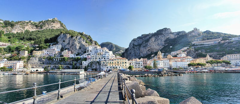 The Amalfi Coast is a great setting for a photobooth.