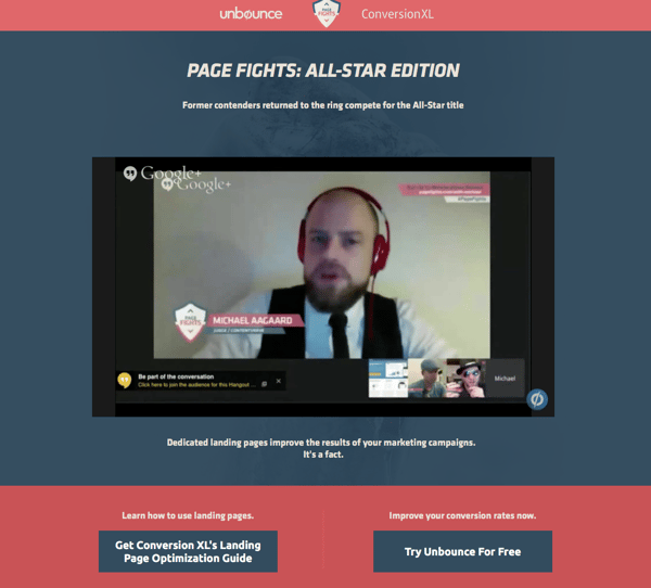 Page Fights Unbounce