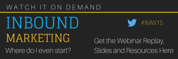 Watch the Replay from Inbound Marketing Week 2015