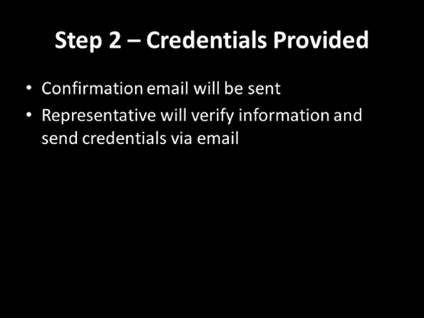 Credentials Provided
