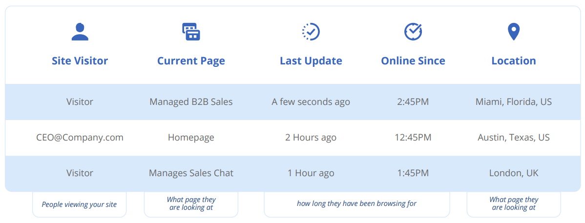 Sales Chat Live View