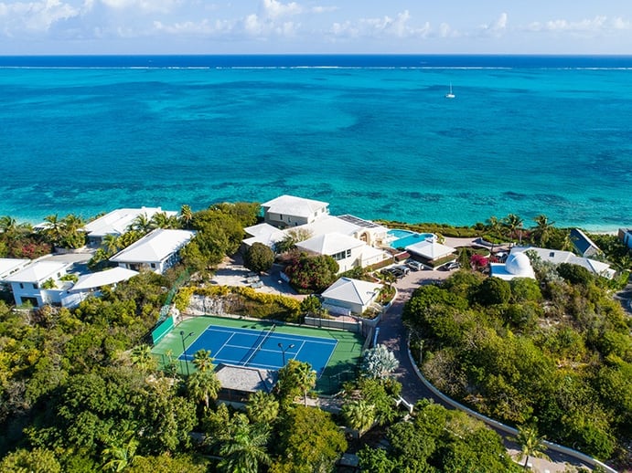 The 15,000-square-foot Stargazer Villa is located on a 60-foot bluff on Providenciales in the Turks and Caicos. Photograph: Regency International Holdings The 15,000-square-foot Stargazer Villa is located on a 60-foot bluff on Providenciales in the Turks and Caicos. Photograph: Regency International Holdings