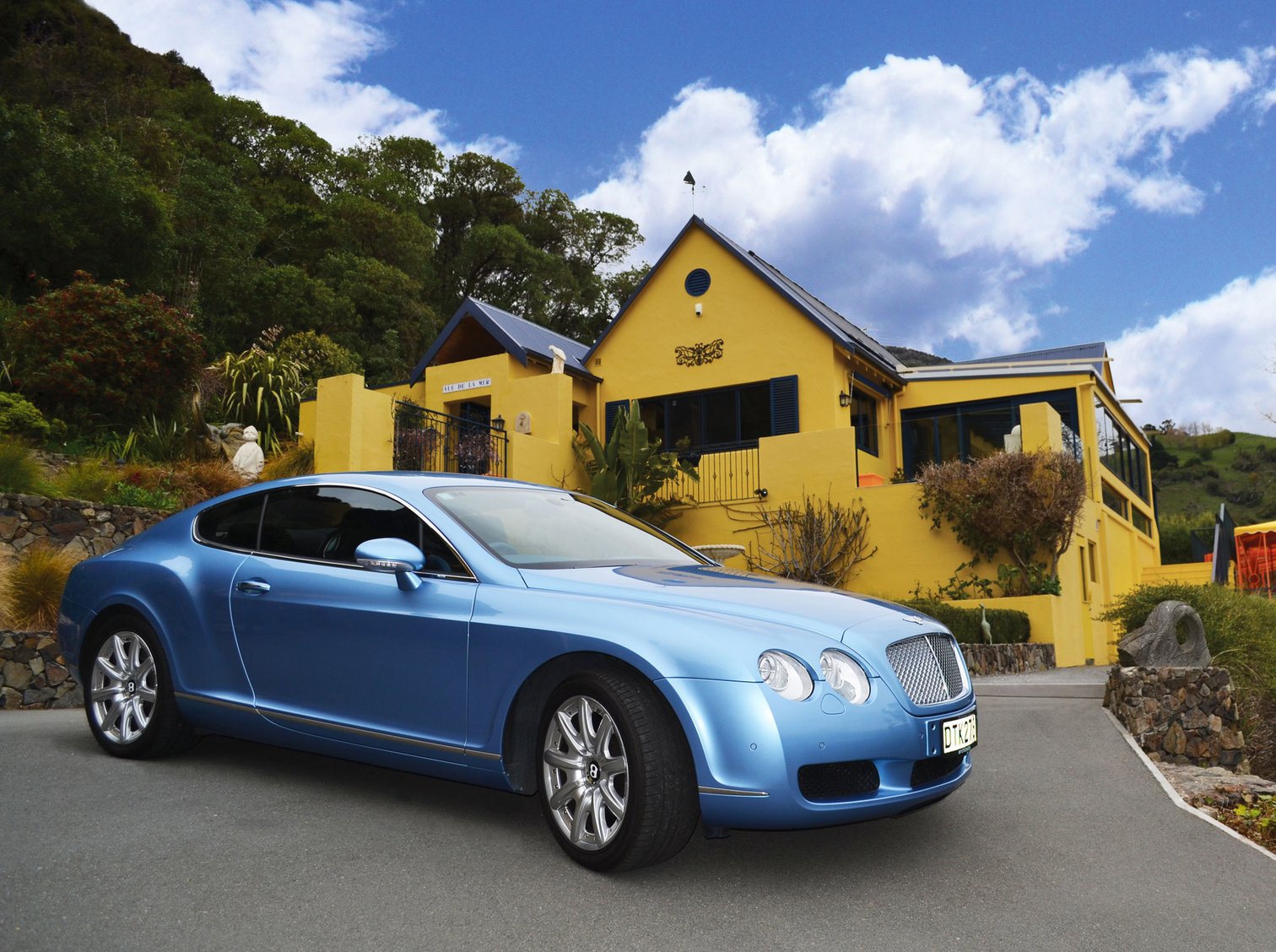 This turnkey estate in Akaroa on New Zealand’s South Island has every amenity for the luxury connoisseur, from the artwork and custom furnishings, right down to the 2005 Bentley Continental GT. This turnkey estate in Akaroa on New Zealand’s South Island has every amenity for the luxury connoisseur, from the artwork and custom furnishings, right down to the 2005 Bentley Continental GT.
