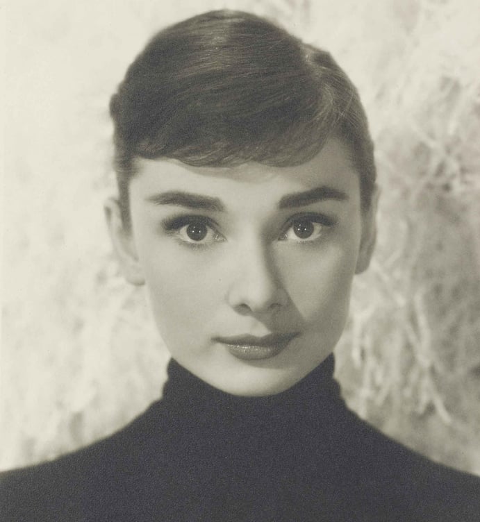 <b>FUNNY FACE, 1957</br>BUD FRAKER (1916-2002)</br><em>Audrey Hepburn</em></b></br> gelatin silver print</br> stamped photographer’s Paramount studio credit (verso)</br> 13 ½ x 10 ¼ in. (34.2 x 26 cm.)</br> Estimate: £1,000-2,000 <b>FUNNY FACE, 1957</br>BUD FRAKER (1916-2002)</br><em>Audrey Hepburn</em></b></br> gelatin silver print</br> stamped photographer’s Paramount studio credit (verso)</br> 13 ½ x 10 ¼ in. (34.2 x 26 cm.)</br> Estimate: £1,000-2,000