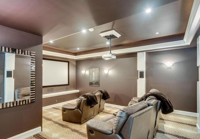 This designer home has a stellar lineup of amenities; in addition to a contemporary screening room, there is a cocktail lounge, catering kitchen, game room, tropical pool area, and tennis court, offering a unique resort experience just 20 minutes outside Washington, DC. This designer home has a stellar lineup of amenities; in addition to a contemporary screening room, there is a cocktail lounge, catering kitchen, game room, tropical pool area, and tennis court, offering a unique resort experience just 20 minutes outside Washington, DC.