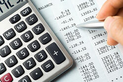 Calculator and balance sheet