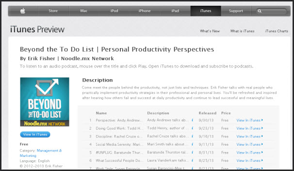 beyond the to do list in itunes