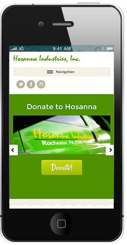 Hosanna Industries iPhone Mobile Website